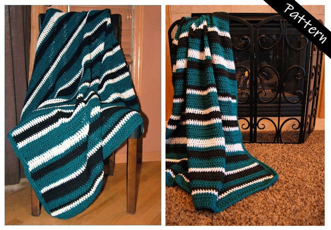 Easy Crochet Blanket Pattern, Beginner Crochet Blanket PDF, Color Block ...