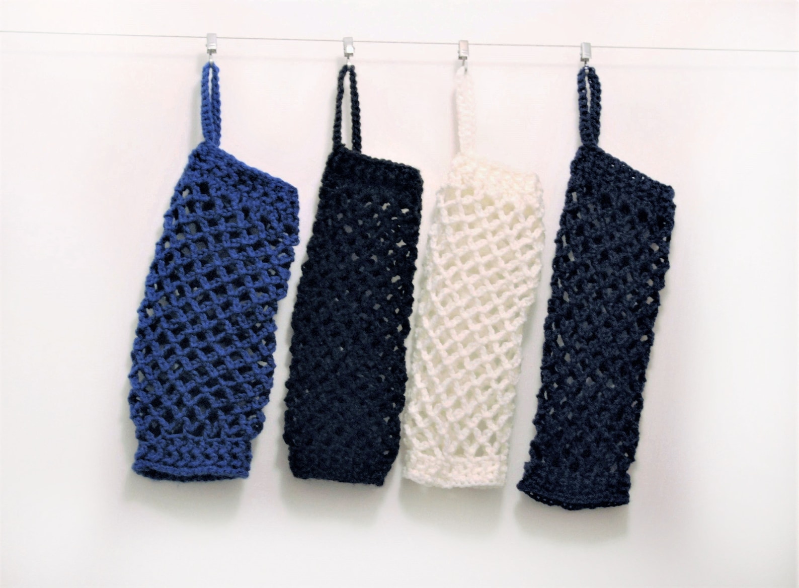 Hanging Plastic Bag Holder Stretchy Crochet Garbage Bag Etsy