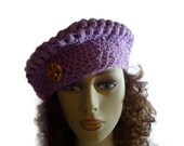 Handmade Crochet Orchid Classic Beret Hat 125