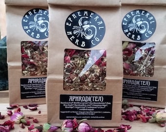 Aphrodi(Tea) // love tea // aphrodisiac blend // warming, relaxing, heart-opening // promotes circulation // organic