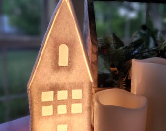 Filz Dorfhaus Muster: DIY Weihnachtsleuchte (Digitaler Download