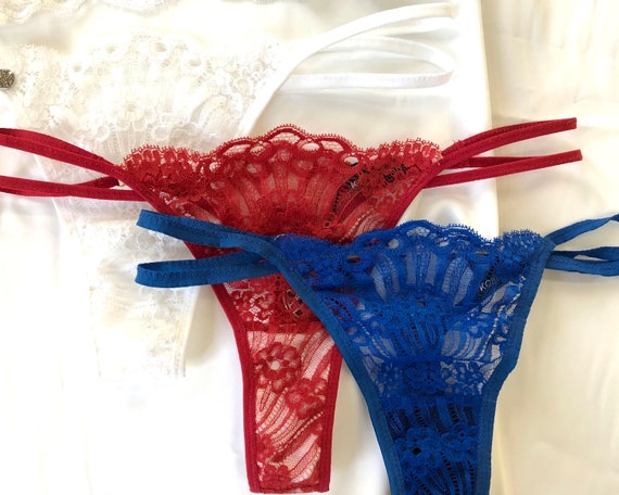 red lace thong