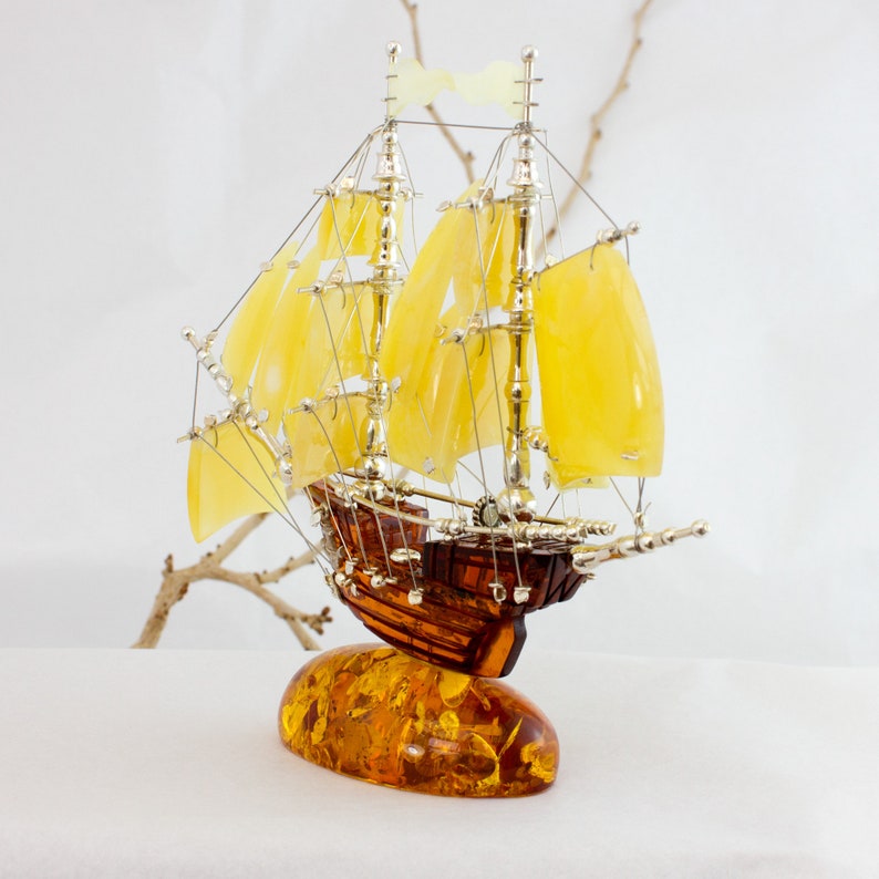 UNIQUE Baltic Amber Ship Model Excellent Quality Genuine Etsy