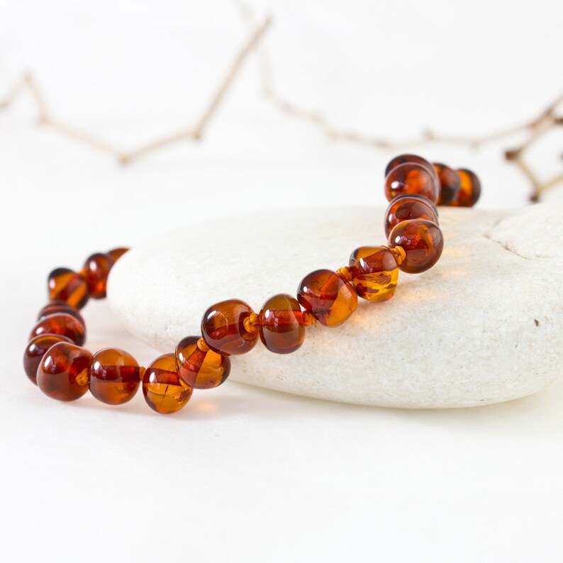 amber beads anklet