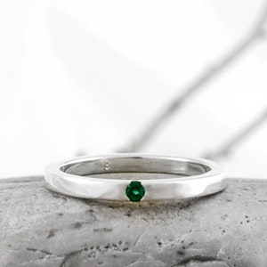 Emerald Gold Ring, Designer Emerald Engagement Ring, Wedding Band by Nick Ovchinikov