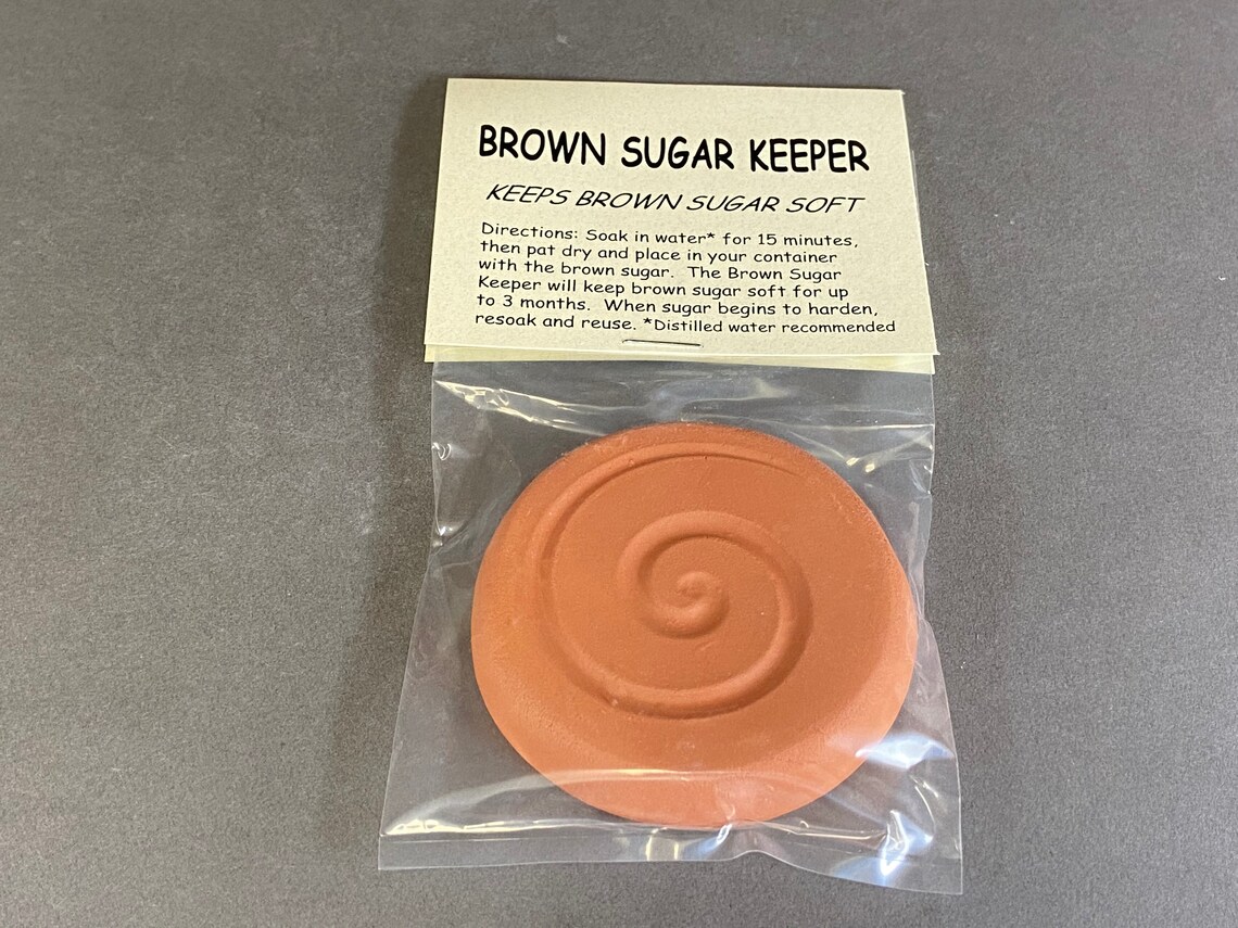 Brown Sugar Keeper Brown Sugar Saver Terracotta Disc Baking Etsy