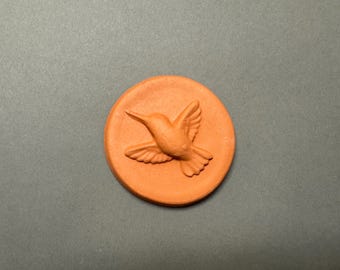 Handmade Terracotta Brown Sugar Keeper, Brown Sugar Saver, Hummingbird Design