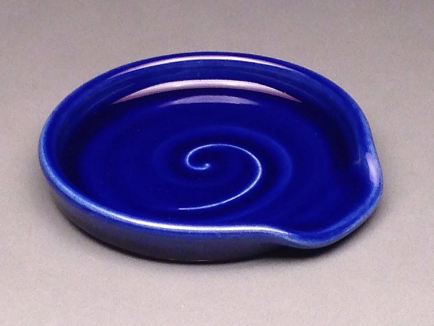 Cobalt Blue Spoon Rest Ceramic Spoon Rest Pottery Spoon Etsy