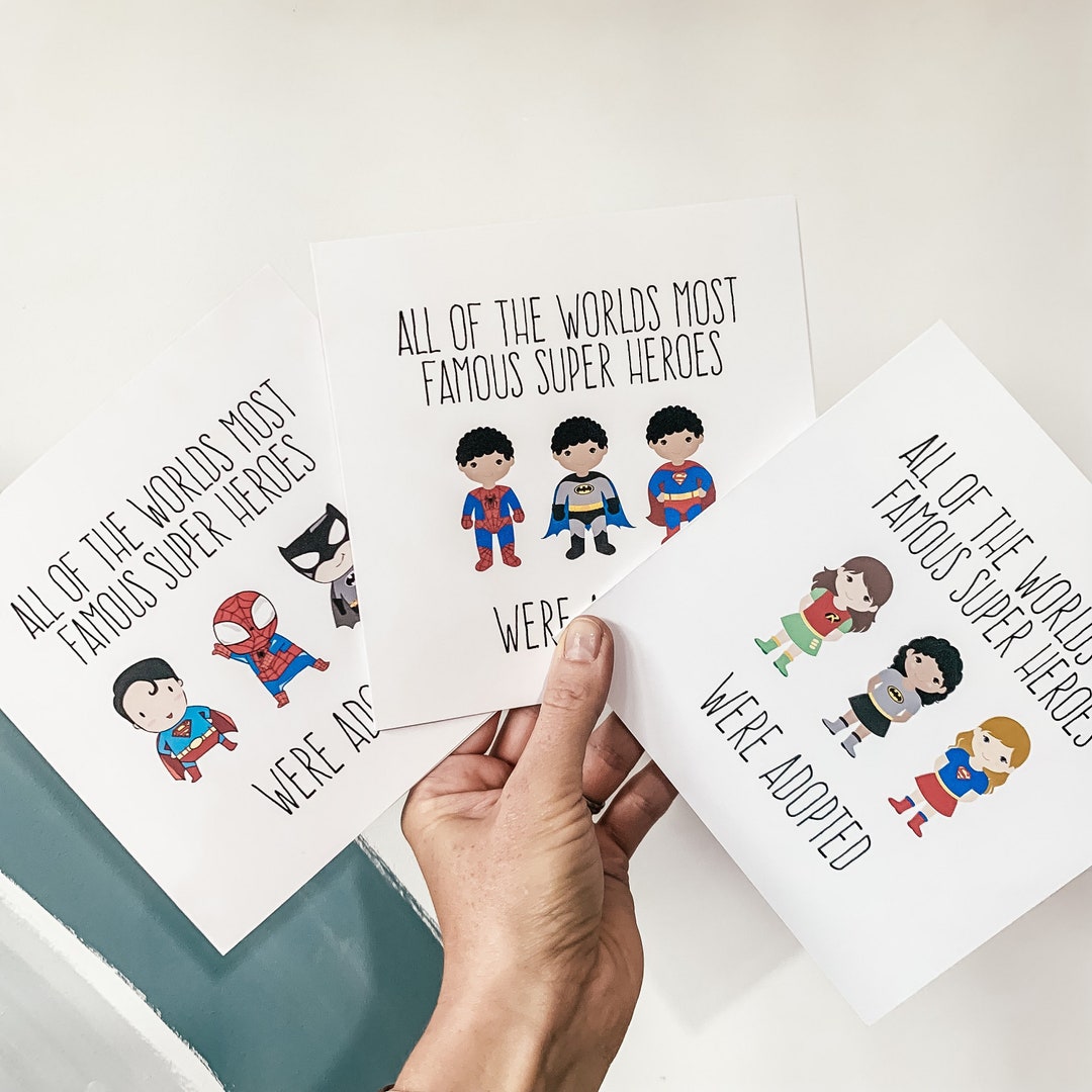 All of the Worlds Most Famous Super Heroes Were Adopted Card - Etsy