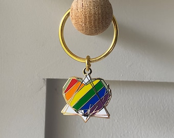 Adoption symbol Keyring - Rainbow