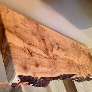 Custom Live Edge Spalted Maple Wood Floating Wall Shelves|Ambrosia Maple Rustic Live Edge Wood Shelf|Natural Ambrosia Wood Maple Live Edge