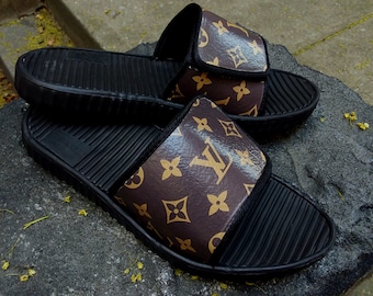 Custom LV Louis Vuitton Slides - Flip Flop