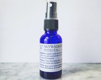 Aceite para barba Skywalker: mezcla natural de ciprés, salvia y bergamota