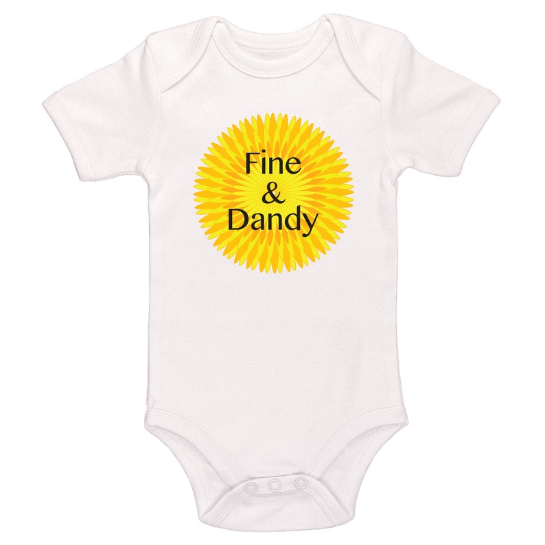 Baby Toddler Bodysuit Dandelion Baby Clothes Fine And Dandy Flower Themed Baby Outfit For Baby Boys Baby Girls Preemie-24 Months
