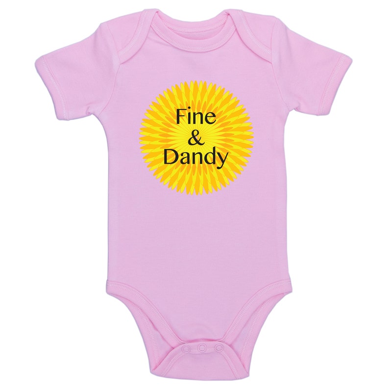 Baby Toddler Bodysuit Dandelion Baby Clothes Fine And Dandy Flower Themed Baby Outfit For Baby Boys Baby Girls Preemie-24 Months