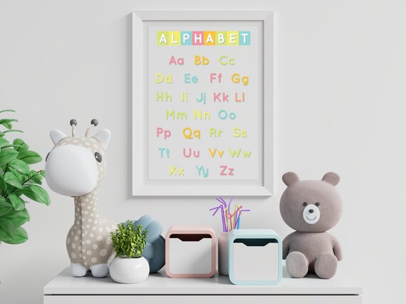 Colorful Alphabet Printable Pastel Letters ABCs Printable | Etsy