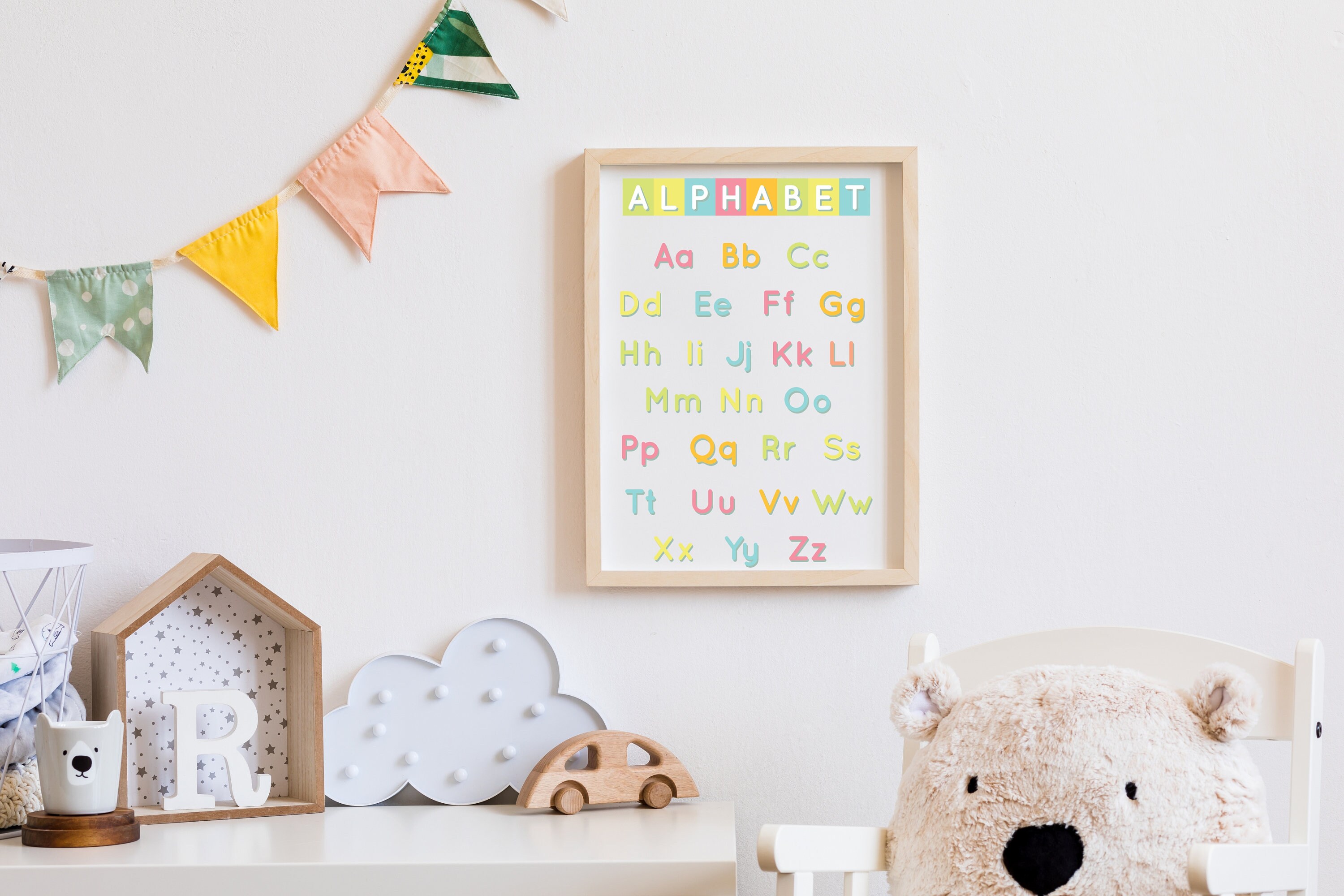 Colorful Alphabet Printable Pastel Letters ABCs Printable | Etsy