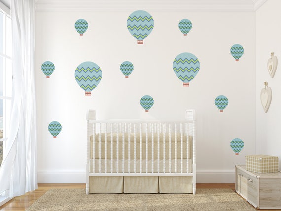 Hot Air Balloons Nursery Wall Art Vinyl Decals For Baby - Hot Air Balloon Nursery Wall Art Hot Air Balloons Nursery Wall Art Vinyl Decals For Baby - Hot Air Balloon Nursery Wall Art
