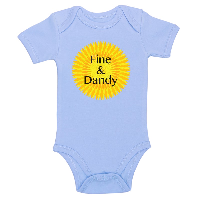 Baby Toddler Bodysuit Dandelion Baby Clothes Fine And Dandy Flower Themed Baby Outfit For Baby Boys Baby Girls Preemie-24 Months