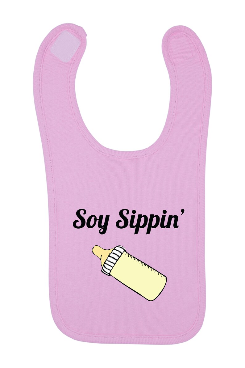 Soy Sippin Baby Bib Soy Milk Drinkers Foodthemed Funny Bib Etsy