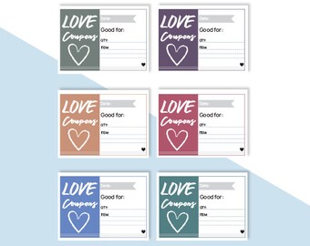 love coupons love coupons love coupon book printable etsy