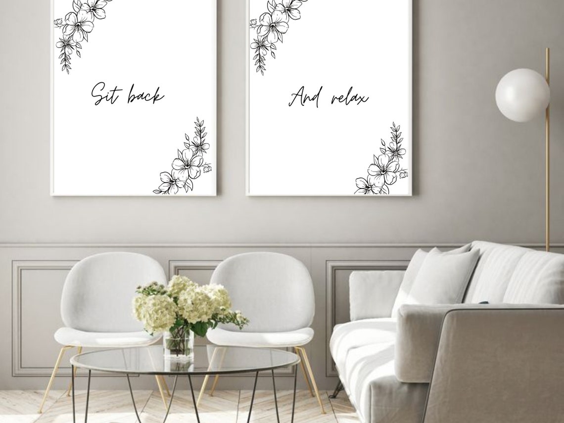 Sit back and relax relax wall art relax sit back art wall Etsy