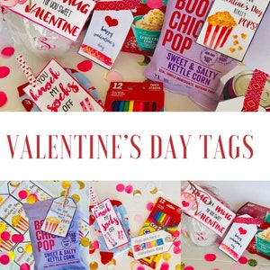 Valentine&#39;s Day Gift Tags/Watercolor Gift Tags/Valentine Tags/Instant Download