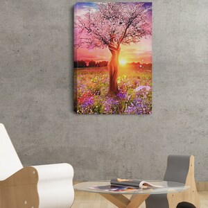 Tree Of Life Wall Art, inspirational wall art, tree of life, home decor, handmade, wood framed, ready to hang image 2
