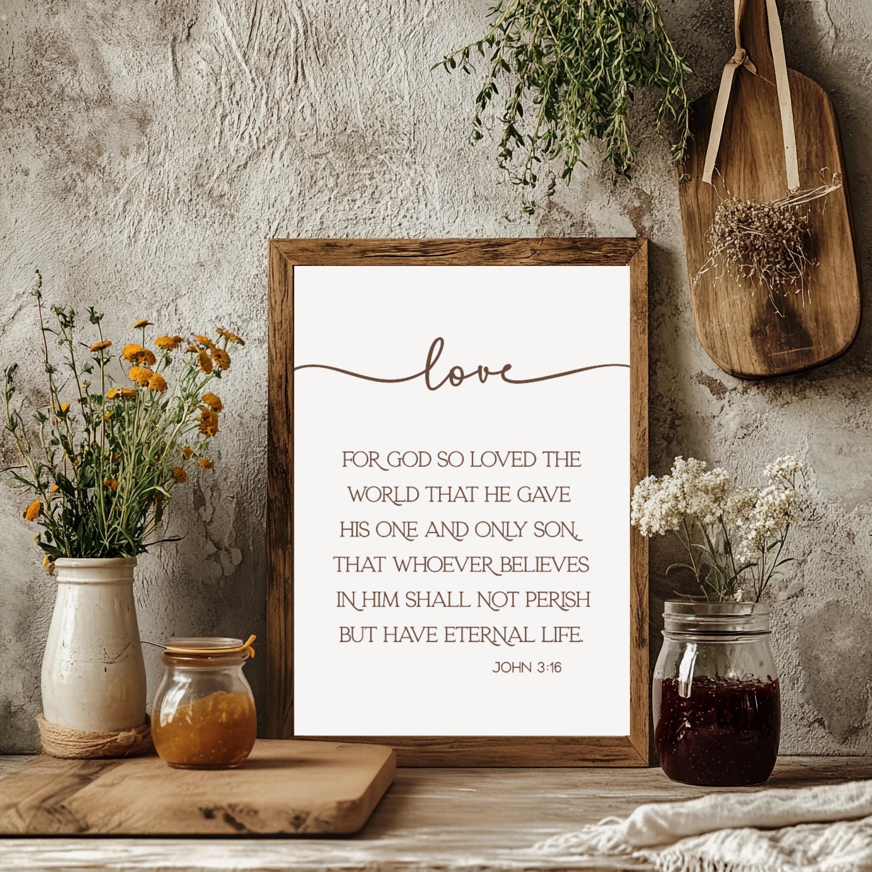 Faith Hope Love Christian Wood Wall Art Set–scripture Home Decor-faith ...