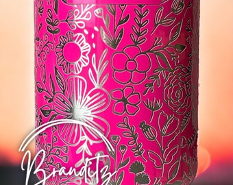 LIMITED EDITION - Electric Pink Stanley - Botanical Flowers - Stanley 30oz and 40oz Adventure Quencher H2.0 FlowState Tumbler