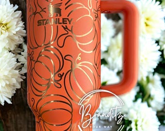 Stanley Limited Edition Pumpkin Spice - Pumpkin & Fall Vibes - Stanley 30oz or 40oz Adventure Quencher H2.0 Tumbler-Autumn-Halloween-Custom