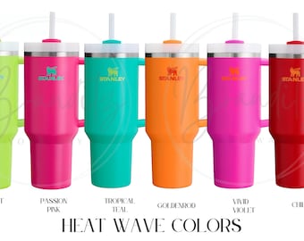 Aangepaste gravure op Stanley Heat Wave - Kleuren variëren afhankelijk van beschikbaarheid 30 oz en 40 oz Adventure Quencher Tumbler-gepersonaliseerde beker lasergegraveerd