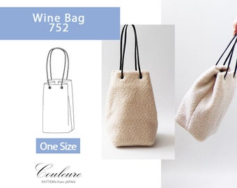 Wine Bag [752] / PDF pattern from Japan