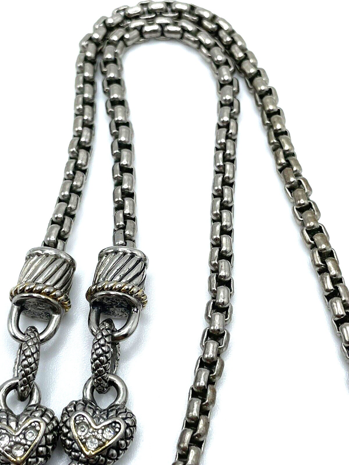 Collier Vintage Pendentif Cœur – Argent Et Cristal Citrine – *4300