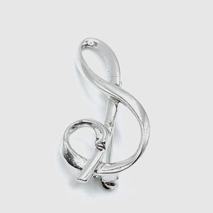 Vintage Sarah Coventry Polished Silver Cursive Initial Letter S Brooch