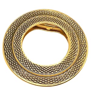 Vintage Lieba USA Gold Ton Schal Clip: Schlangen Textur