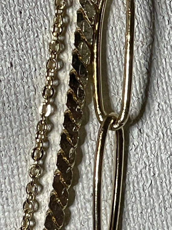 Gold Multi Strand Baroque Pearl Lucite Necklace  … - image 7