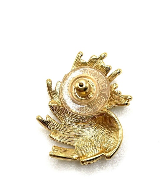 Monet Mirador Demi Parure Gold XL Brooch Pin Post… - image 8