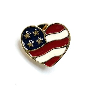 2001 Avon Hearts of America Patriotic Enamel Tac Pin