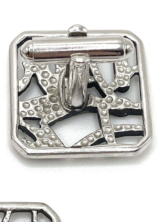 Silver Flying Ducks Figural Openwork Cuff Links T… - image 7