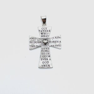 Sterlingzilver Onze Vader Heilige Kruishanger Religieus