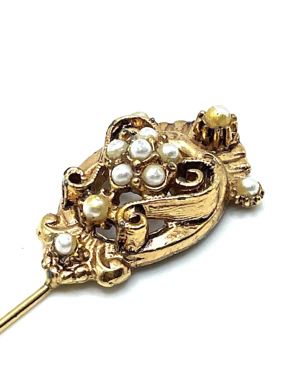 Vintage Florenza Victorian Revival Gold with Pearl