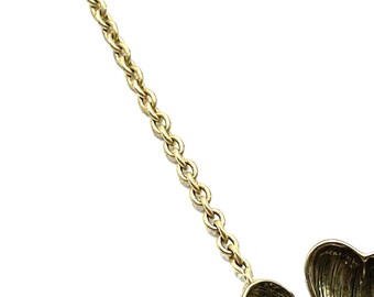 Vintage Pilgrim Danish Design Gold Poppy Crystal Red Dangle