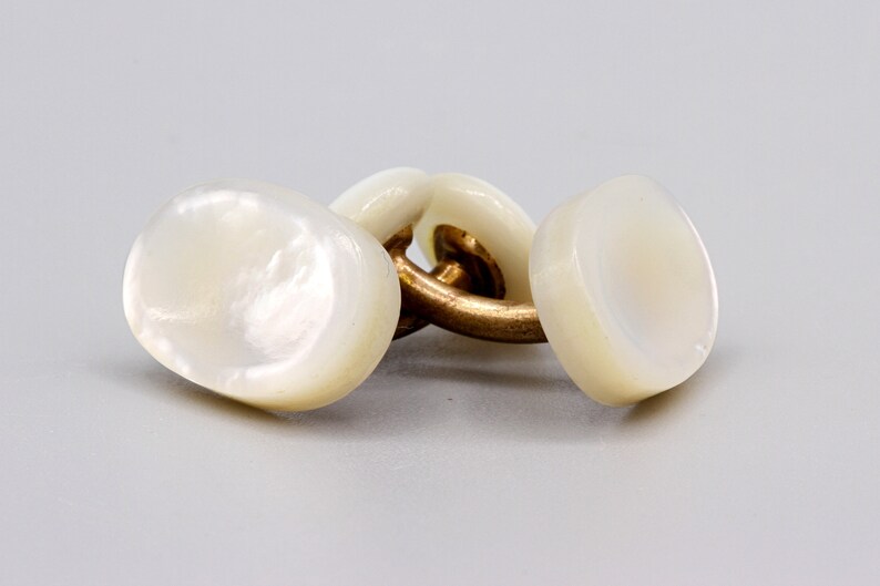 Carved Mother Of Pearl Antique 1900s Mens Cufflinks Art Deco Oval Cufflinks Shell Nacre Cuff Links Victorian Edwardian Mens Jewelry