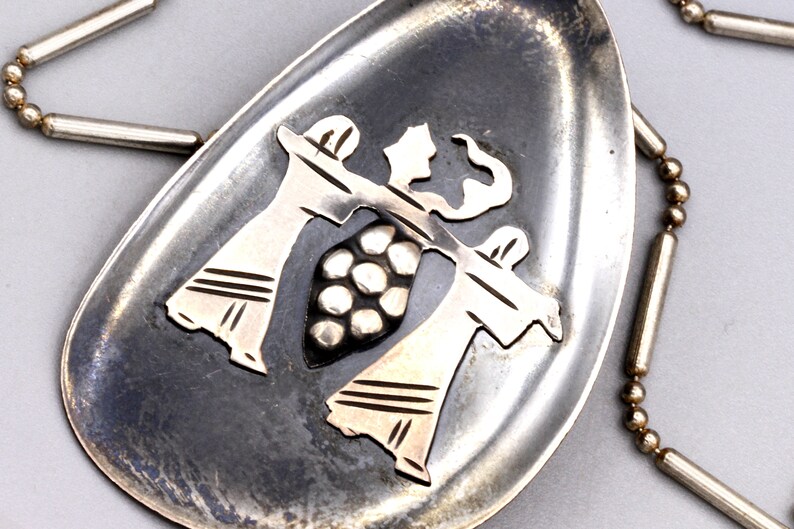 Modernist Israel Pendant Necklace, Vintage 70s Jewelry, Mid Century ...