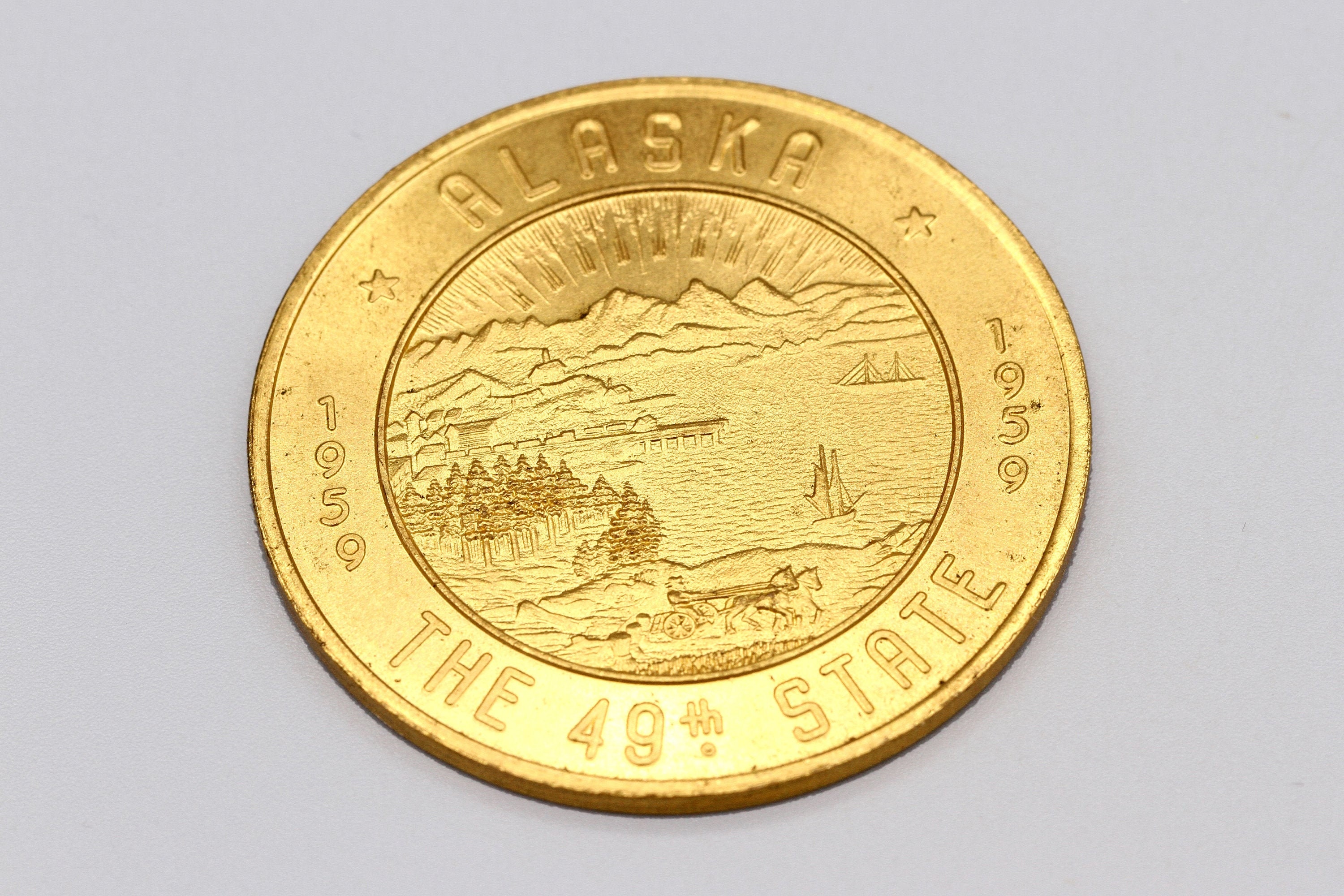 Gold Nugget Alaska Yukon pepite #326 ORO LINGOTTO MONETA COIN 