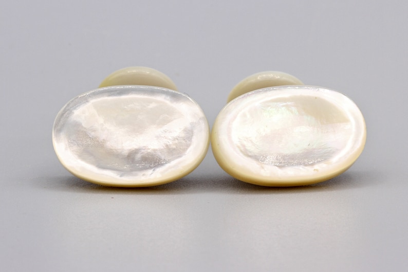Carved Mother Of Pearl Antique 1900s Mens Cufflinks Art Deco Oval Cufflinks Shell Nacre Cuff Links Victorian Edwardian Mens Jewelry