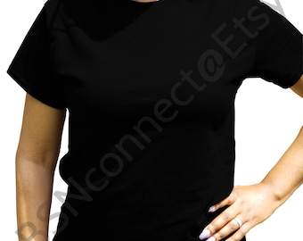 Download T Shirt Mockup Blank Black T Shirt Blanks Black Model Female Model African American Model Mockups Instant Download High Resolution Png File Free Downloads 888 Logo Mockups PSD Mockup Templates
