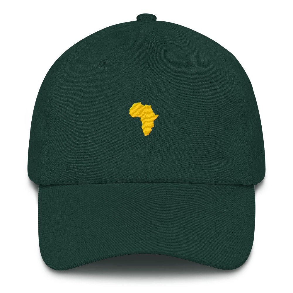 Trendy Apparel Shop Africa Map Outline Embroidered Dad Hat - 100% Cotton Twill, Adjustable, One Size - View #2