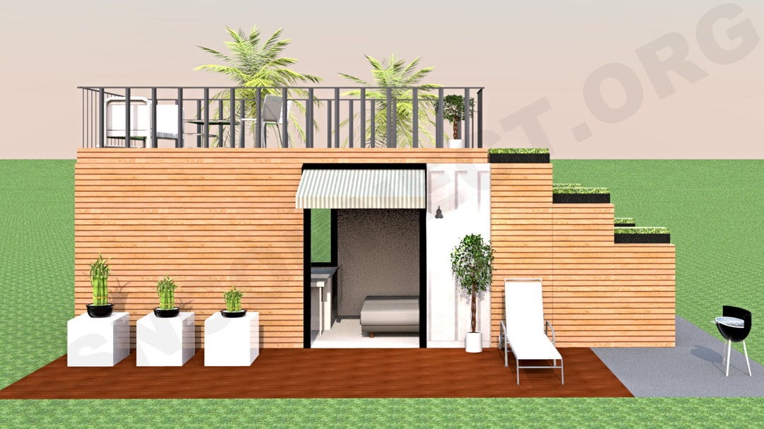 Shipping Container Studio Apartment 20 Ft Container Tiny Home Design ...